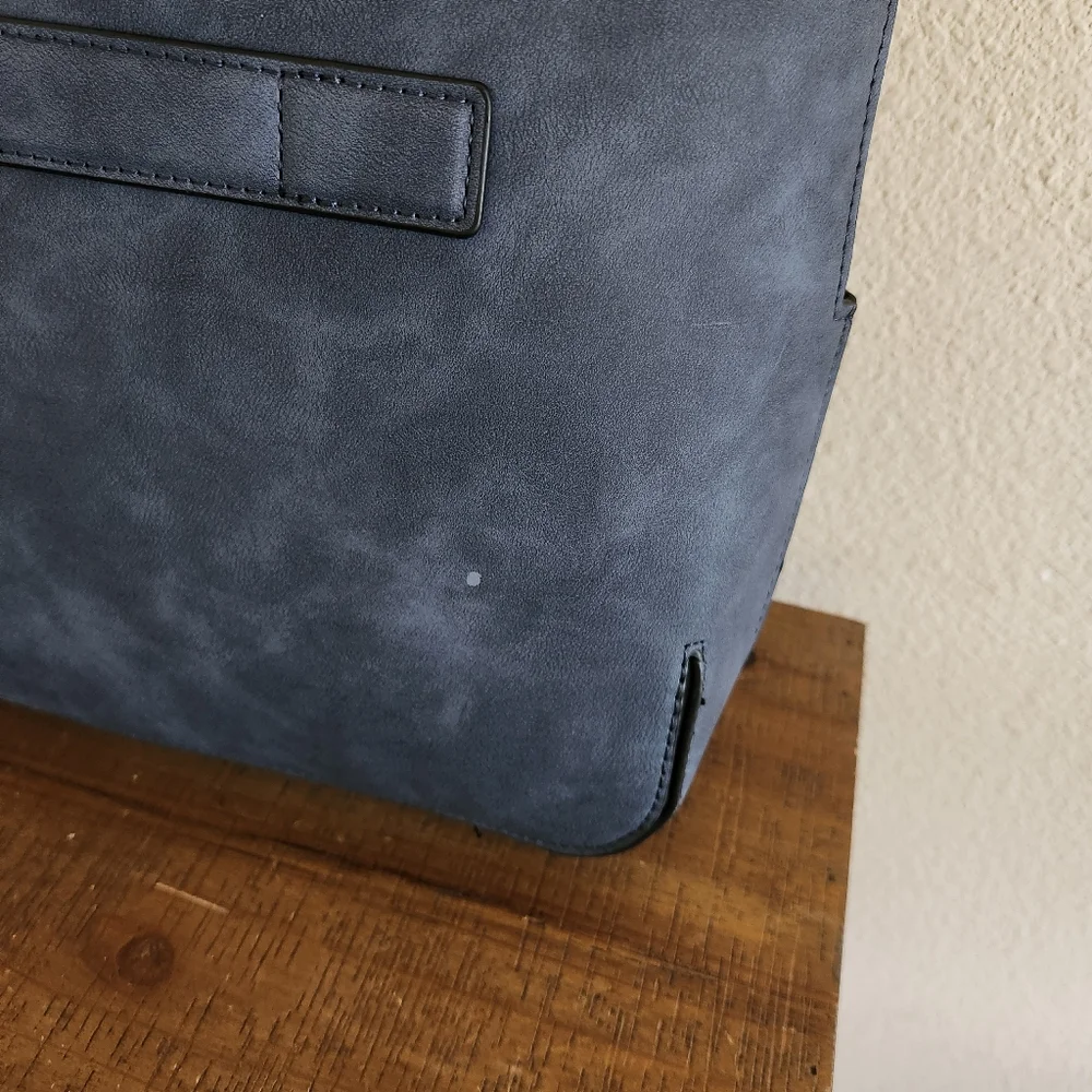 Alfani Blue Suede Messenger Bag NWT